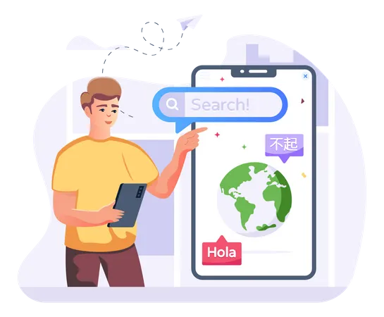 Language Search  Illustration