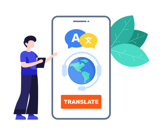 Language Translator Illustration