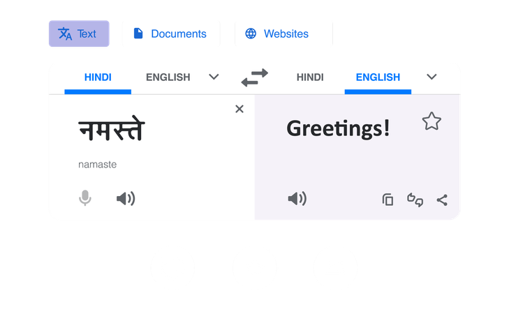 Language Translator Interface  Illustration