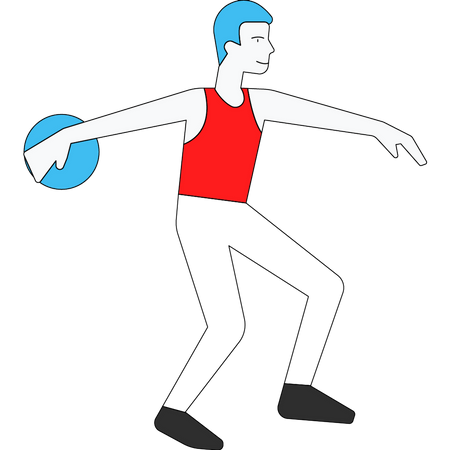 Lanzador de martillo masculino  Ilustración
