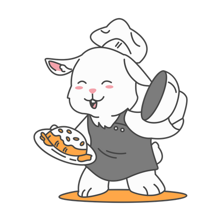 Lapin Cuisson du pain  Illustration