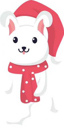 Lapin de Noël  Illustration