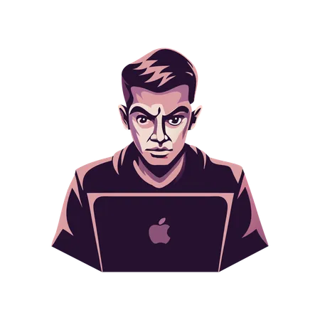 Laptop-Arbeiter  Illustration