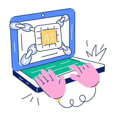 Laptop Privacy  Illustration