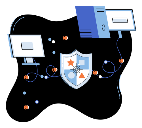 Laptop protection  Illustration