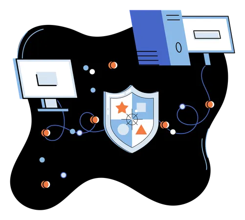 Laptop protection  Illustration