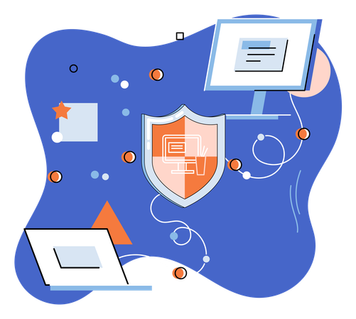 Laptop protection  Illustration