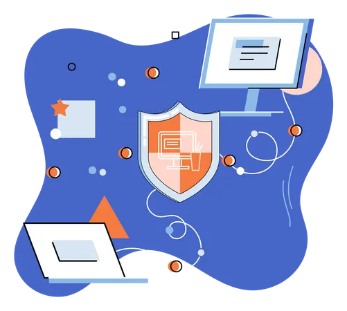 Laptop protection  Illustration