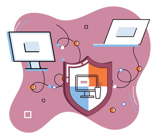 Laptop protection  Illustration