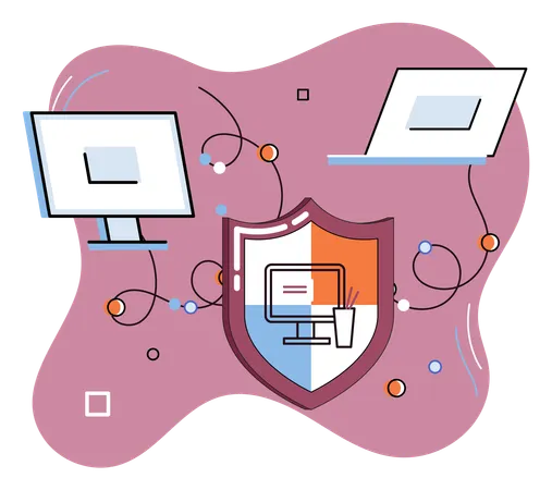 Laptop protection  Illustration