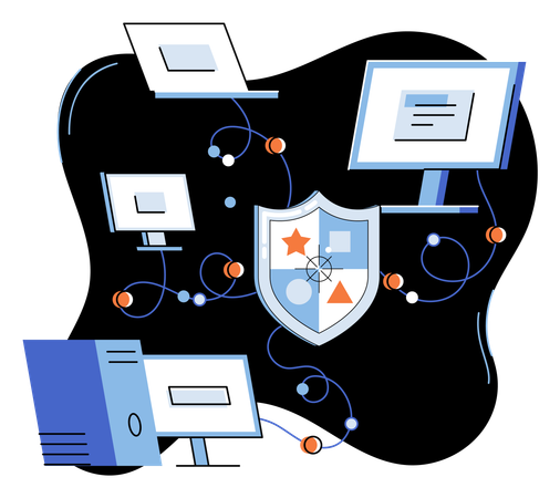 Laptop protection  Illustration