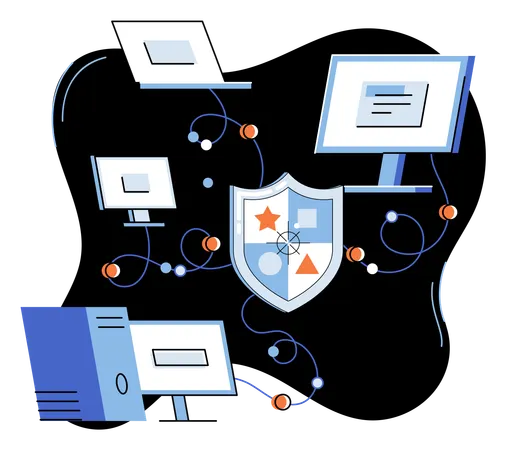 Laptop protection  Illustration