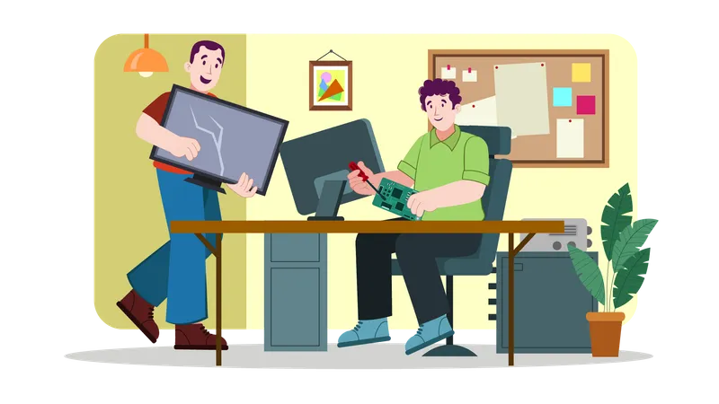 Laptop Schaden Service  Illustration