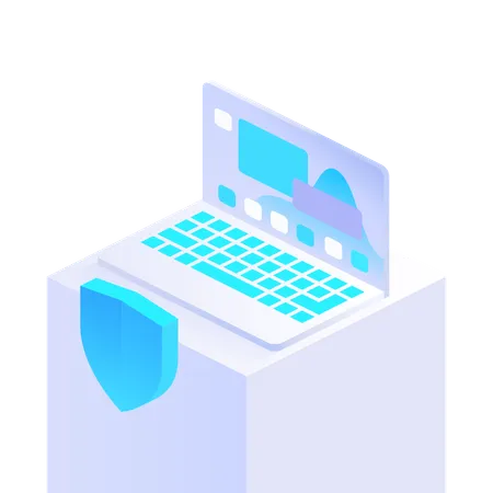 Laptop security  Illustration