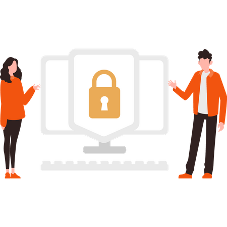 Laptop-Sicherheit  Illustration