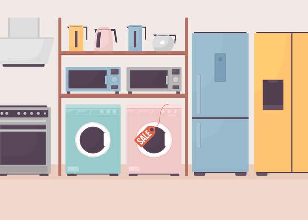 Large household appliances Illustration