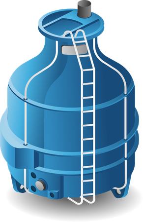 Large industrial water tank  Illustration