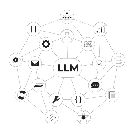 Large language model  Illustration
