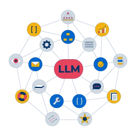 Large language model  Illustration