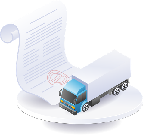 Large truck road permit  Illustration