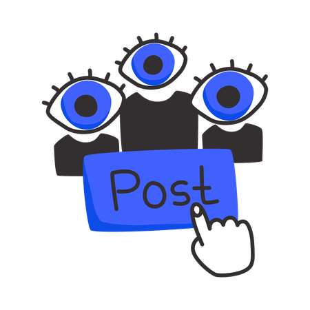 Large views of content  Illustration