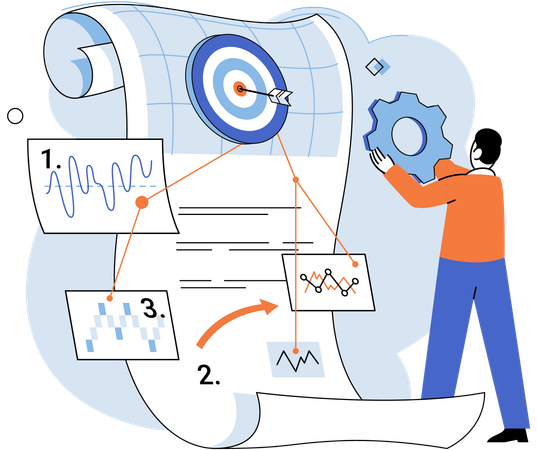 Las estrategias de marketing se adaptan a los comportamientos y tecnologías de los consumidores en constante evolución.  Illustration