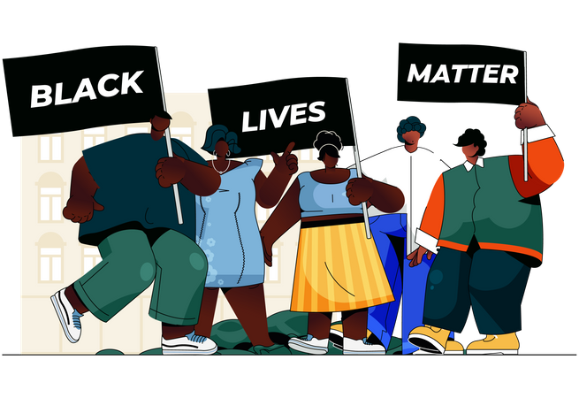 Las vidas de los negros son importantes  Ilustración