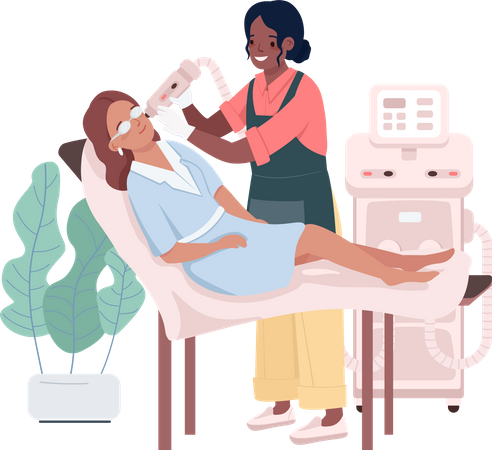 Laser resurfacing for face  Illustration
