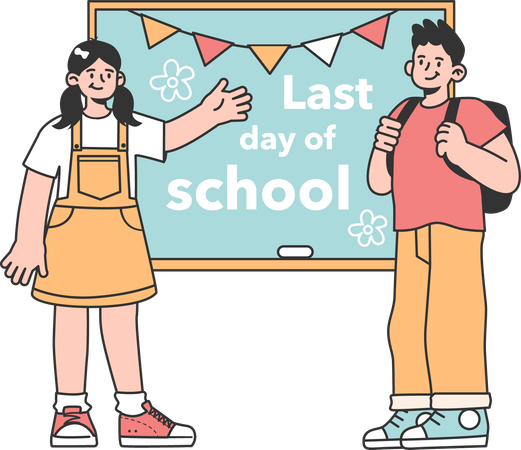 Last day of school  Illustration