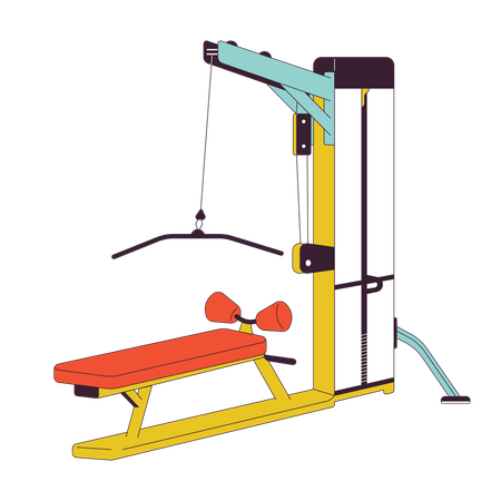 Lat pulldown machine  Illustration