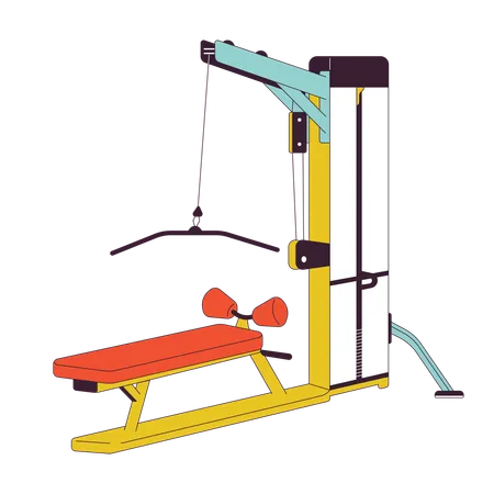 Lat pulldown machine  Illustration