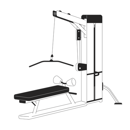 Lat pulldown machine  Illustration