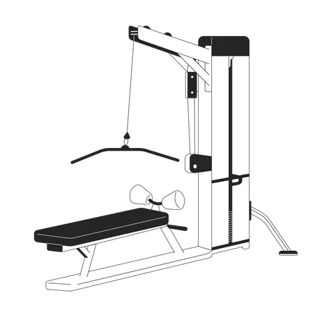 Lat pulldown machine  Illustration