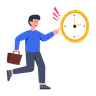 late employee illustration