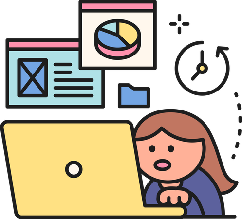 Late Night Worker  Illustration