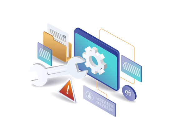 Latest application data maintenance management  Illustration