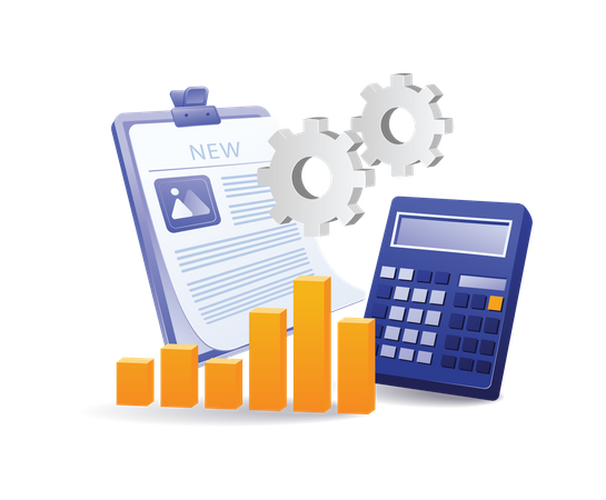 Latest business analyst calculations  Illustration