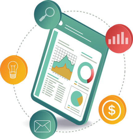 Latest business system management  Illustration