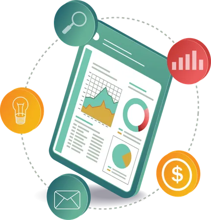 Latest business system management  Illustration