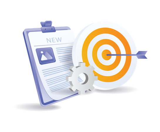 Latest information for business target  Illustration