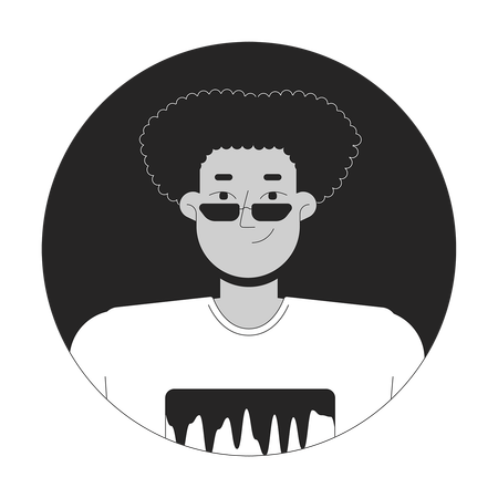 Latin american guy in sunglasses  Illustration