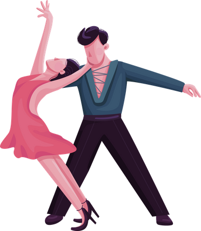 Latino ballroom dance Illustration