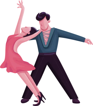 Latino ballroom dance Illustration