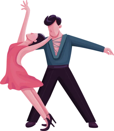 Latino ballroom dance  Illustration