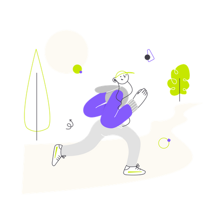 Läuferin  Illustration