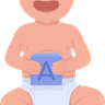 illustration for baby boy laugh