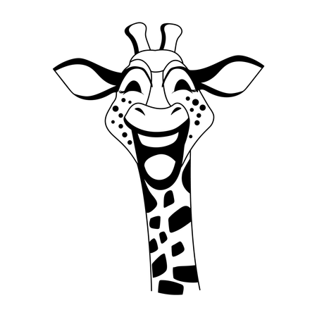 Laughing Giraffe  Illustration
