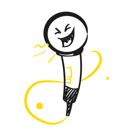 Laughing mic  Illustration