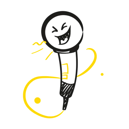 Laughing mic  Illustration