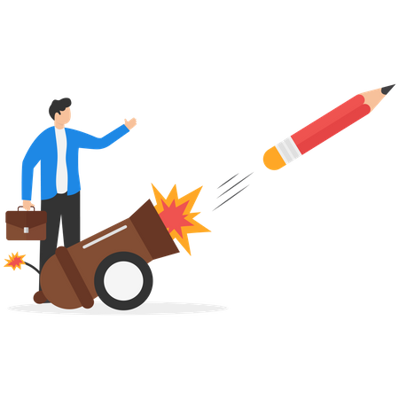 Launch New Creativity Idea  Illustration